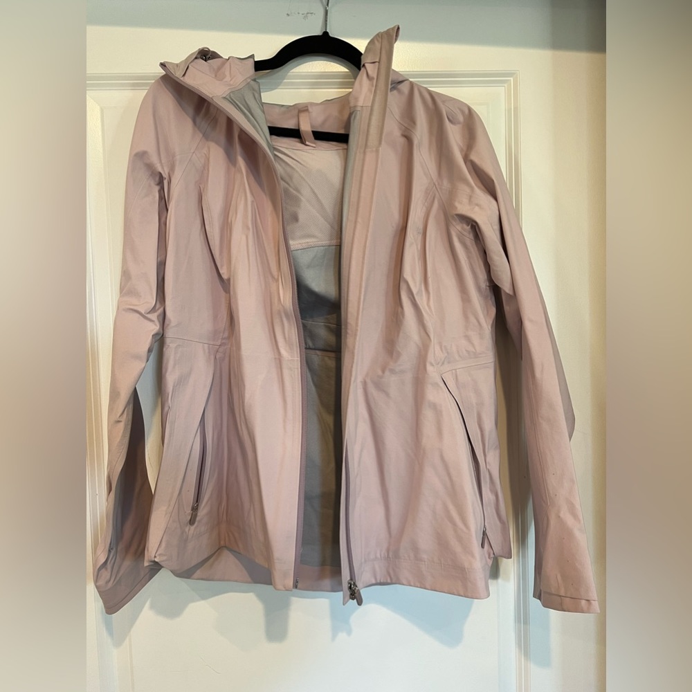 Lululemon pinky gray rain coat. Has a little stretch.